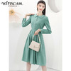 未风娃娃领连衣裙女秋2024秋季新款女装长袖气质高腰显瘦减龄裙子 商品缩略图3