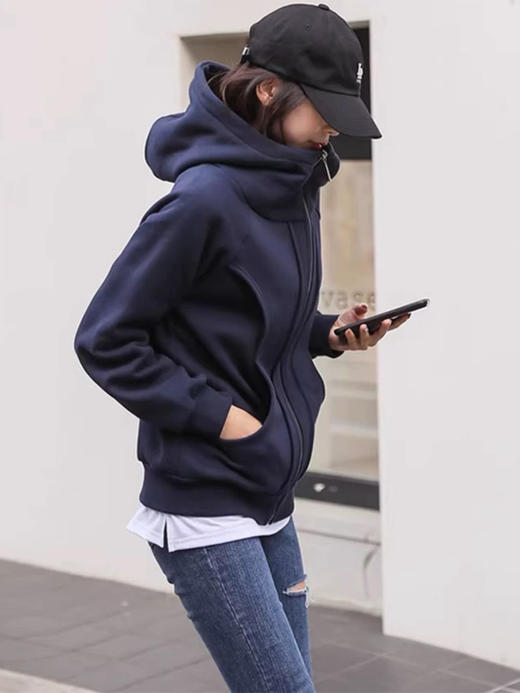 巨显瘦巨保暖丝毫不带夸张‼正品【VIVI】系列！带防伪！巨显瘦热能衣显瘦秋季新款加厚保暖连帽运动外套女户外休闲瑜伽健身夹克 商品图3