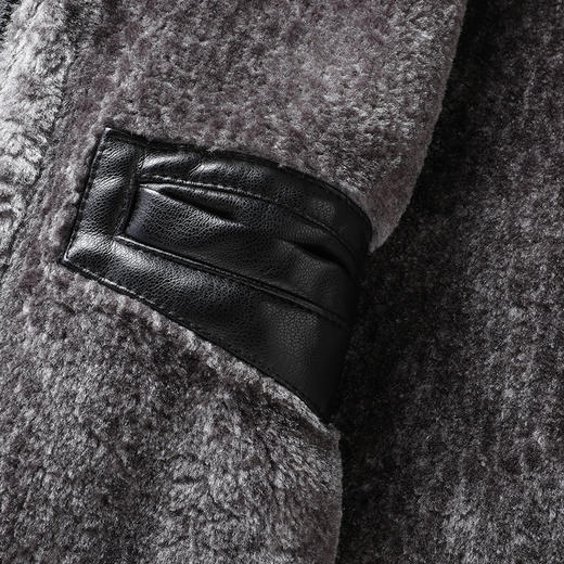 【新款DLC】大依优型大码翻领pu皮夹克皮毛一体加绒外套加肥加大肥佬休闲上衣男士胖子潮流 商品图8