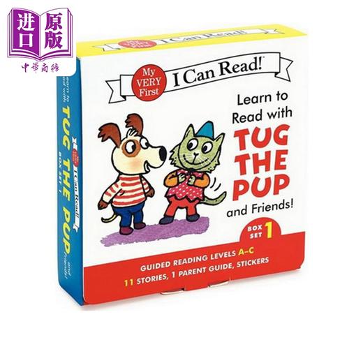 预售 【中商原版】入门级分级读物 小狗与朋友1 Learn to read with Tug the PUP and Friends box set1 幼儿英语启蒙分级阅读12册 商品图0