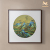 铜师傅 手工錾刻 铜雕画《千里江山 圆形》客厅背景墙装饰挂画 商品缩略图2