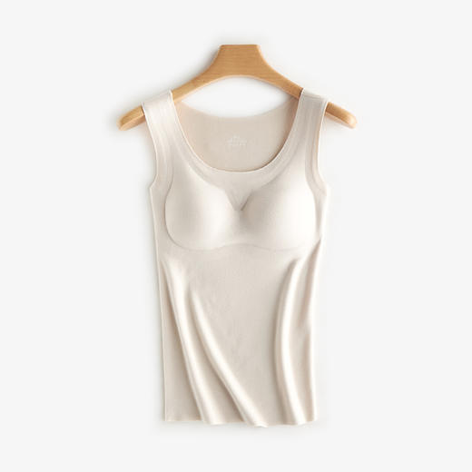 I'd爱帝女带胸垫无痕暖绒双面磨绒内搭背心 商品图9
