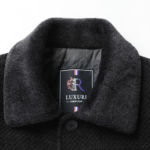 【雪尼尔】【新款DLC】大依优型大码翻领加棉外套商务夹克加肥加大肥佬休闲上衣男士胖子 商品图3