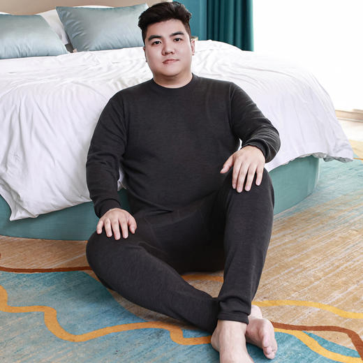 【绵羊毛】【新款DPD】大依优型大码男装保暖套装内衣弹力加绒舒适保暖秋衣秋裤 商品图8