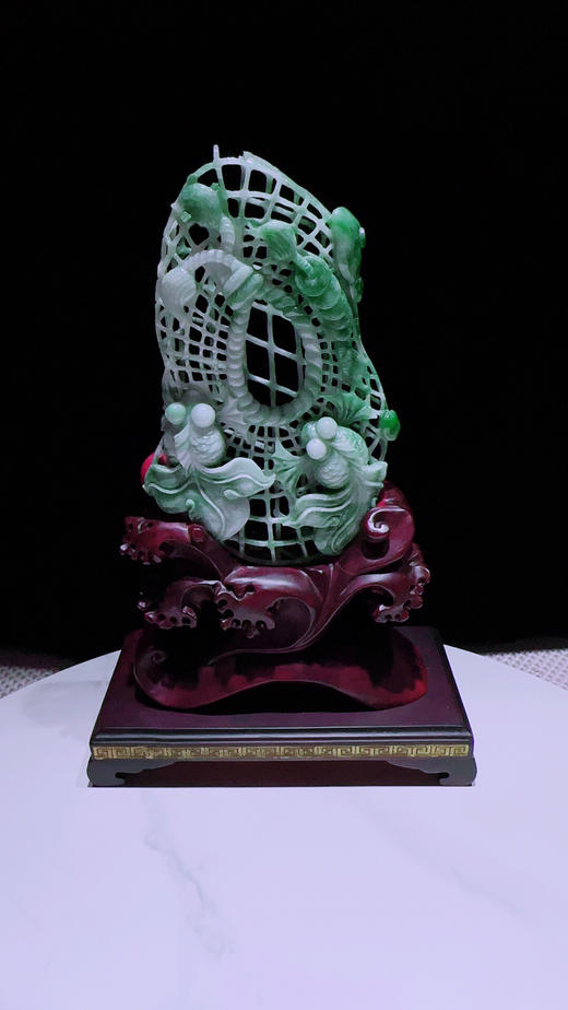 620437翡翠摆件【金玉满堂 一往情深】 商品图3