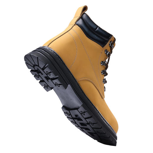 劳保鞋男防水防砸防刺穿橡胶底钢包头高帮安全鞋 商品图5