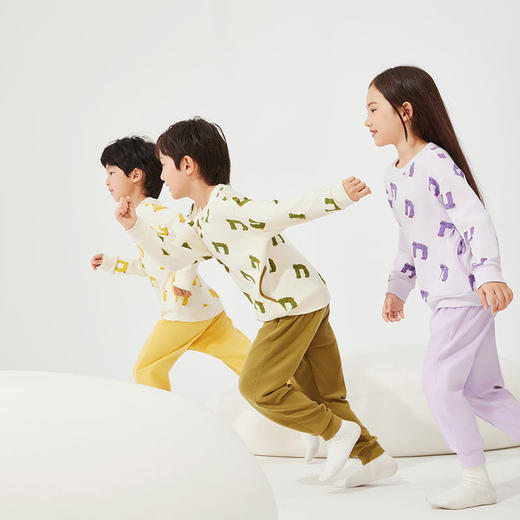 【代发】小番薯儿童家居服套装秋冬季加厚大童女男童睡衣 商品图2