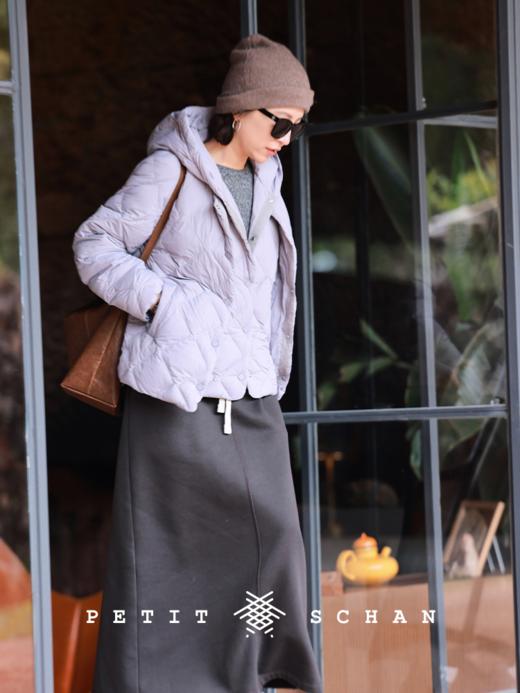 PETIT SCHAN小闪 CLO#370 Mung Bean Boiled Milk 绿豆煮奶 新疆长绒棉松紧腰刺绣加绒长半裙 商品图12