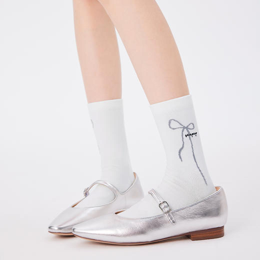 【代发】上森派系袜子 蝴蝶结提花 慵懒猫咪 中筒袜 （下单后不接受退款，请谨慎下单） 商品图8