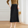 馥迦气质优雅磨毛百褶半身裙（配腰带） 商品缩略图3