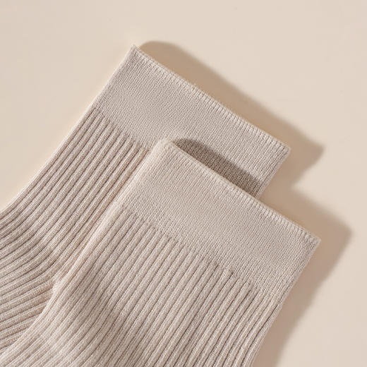 连绵·超柔抽条短筒女袜（3双装）DF8558 商品图7