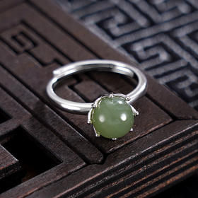 子佩集S925银【初夏琼珠】戒指【AS01138】纯银时尚青玉2410