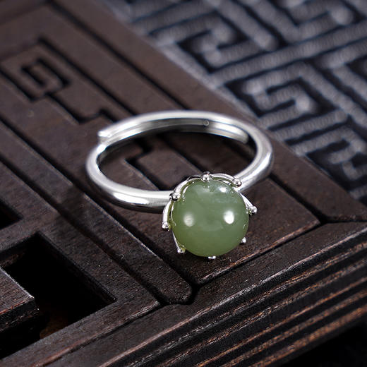 子佩集S925银【初夏琼珠】戒指【AS01138】纯银时尚青玉2410 商品图1