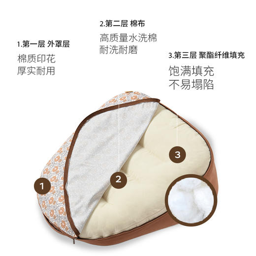 雏菊系列蚕豆靠垫床头软包大靠背榻榻米卧室护腰靠 商品图4