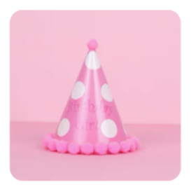 绒毛生日帽（粉色）（规格：顶、单位：顶）