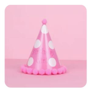 绒毛生日帽（粉色）（规格：顶、单位：顶） 商品图0