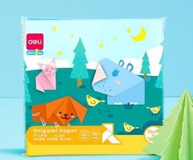 得力手工折纸12*12cm100张