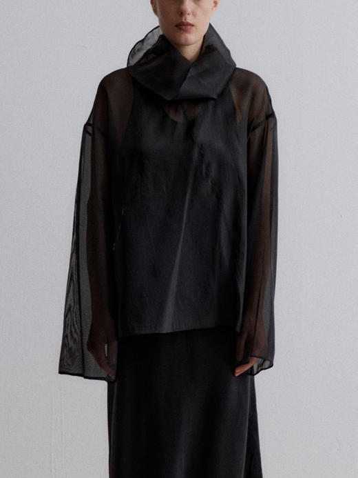 VC｜AW24074 Cedar sheer blouse  衬衫 [ 黑 / 白 ] 商品图5