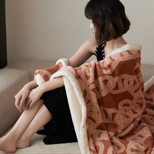 自然醒双面加厚吨吨绒复合毯轻奢高级感沙发毯飞机头等舱航空毯空调午睡毛毯毯子小被子MT 商品图9