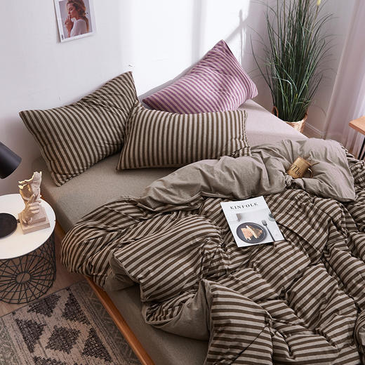 【天竺棉被套】针织棉被套条纹全棉天竺棉被套单独被套（单品被套） 商品图13