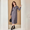 奢姿2024年秋季新款大码女装气质翻领裙子胖妹妹休闲针织连衣裙9843868261 商品缩略图3