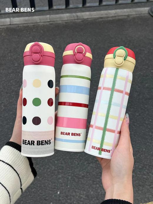 熊本士限定款轻心双饮杯480ml不锈钢316保温杯蜡笔系列   YD 商品图5