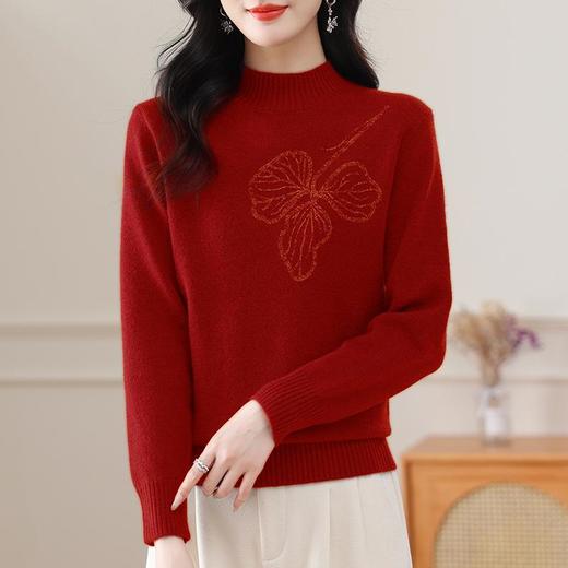 半高领毛衣宽松纯色，短款厚款套头针织衫CC-108-1279 商品图4