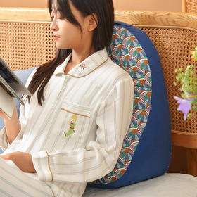 水波纹蚕豆靠垫床头软包大靠背榻榻米卧室护腰靠