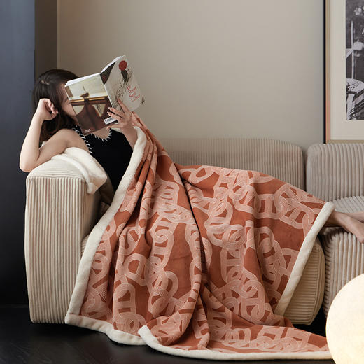 自然醒双面加厚吨吨绒复合毯轻奢高级感沙发毯飞机头等舱航空毯空调午睡毛毯毯子小被子MT 商品图0