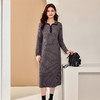奢姿2024年秋季新款大码女装气质翻领裙子胖妹妹休闲针织连衣裙9843868261 商品缩略图2