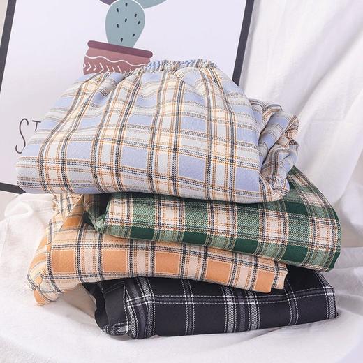 新款羊羔绒格子裤女冬款加绒加厚显瘦百搭潮流宽松高腰休闲阔腿裤 商品图5