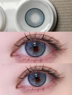 kikicon月抛美瞳 陌蓝秋水 14.5mm