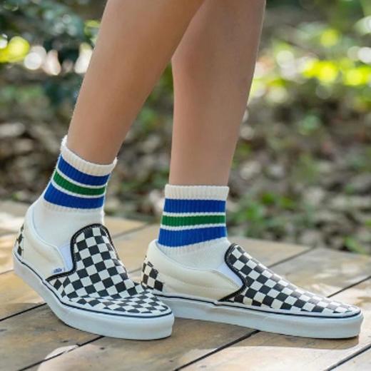 6楼VANS男女同款经典黑白棋盘格一脚蹬VN000EYEBWW 商品图0