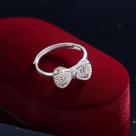 子佩集S990银【佑怡】戒指【MXJZ024】纯银花丝蝴蝶结2410 商品图1