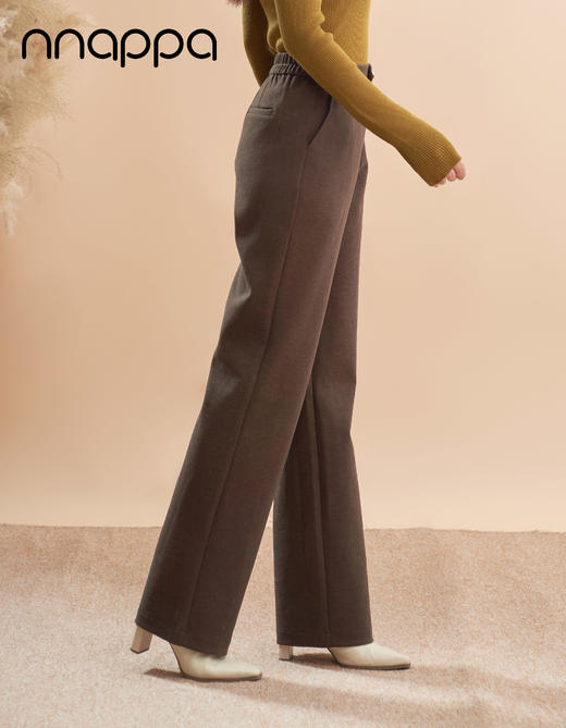 美拉德羊毛斜纹窄版阔腿裤PA29329 商品图2