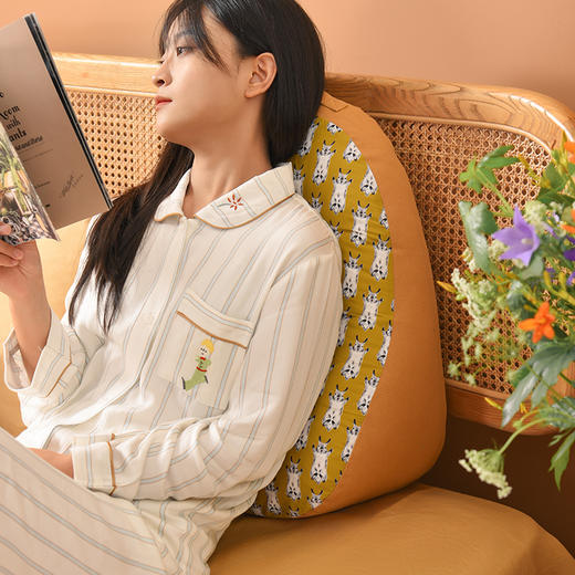 兔子蚕豆型靠垫床头软包大靠背榻榻米卧室护腰靠 商品图1