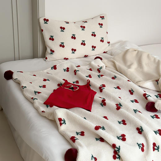 自然醒羊卷妮双面盖毯米拉系列午睡毯ins卡通治愈少女心保温毛毯沙发盖毯双层加厚办公室午休羊羔绒小毯子MT 商品图5