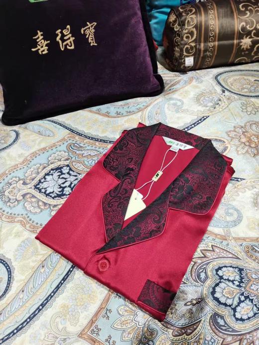 喜得宝断码杭州丝绸100%桑蚕丝情侣真丝睡衣男女配套家居服 商品图0