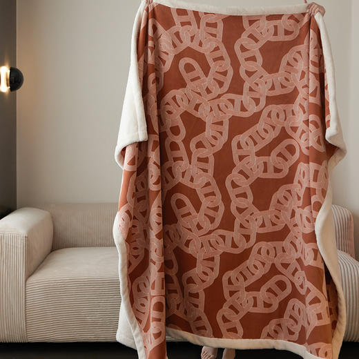 自然醒双面加厚吨吨绒复合毯轻奢高级感沙发毯飞机头等舱航空毯空调午睡毛毯毯子小被子MT 商品图11