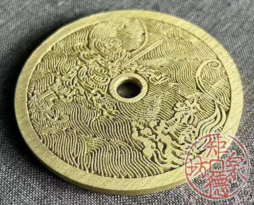 古法文创铸币 太上咒背人物大型 文房铜镇 HYJ43 商品图3