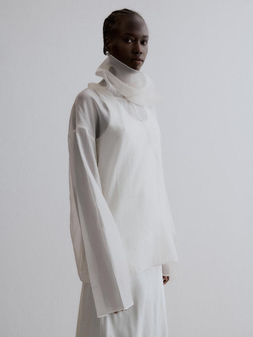 VC｜AW24074 Cedar sheer blouse  衬衫 [ 黑 / 白 ] 商品图4