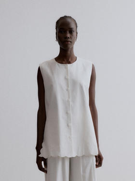 VC｜AW24071 Darsia wave tank 马甲 [ 白 ]