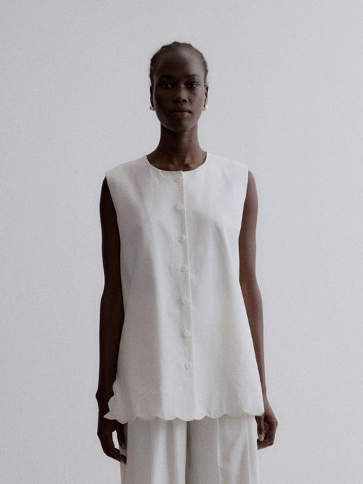 VC｜AW24071 Darsia wave tank 马甲 [ 白 ] 商品图0