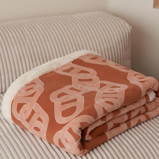 自然醒双面加厚吨吨绒复合毯轻奢高级感沙发毯飞机头等舱航空毯空调午睡毛毯毯子小被子MT 商品图13