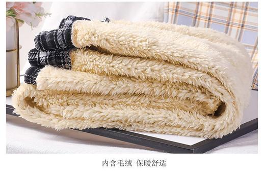 新款羊羔绒格子裤女冬款加绒加厚显瘦百搭潮流宽松高腰休闲阔腿裤 商品图13