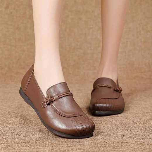 【舒适优雅】真皮复古文艺鞋    B91823 商品图2
