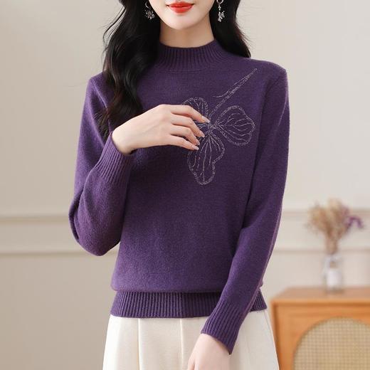 半高领毛衣宽松纯色，短款厚款套头针织衫CC-108-1279 商品图1