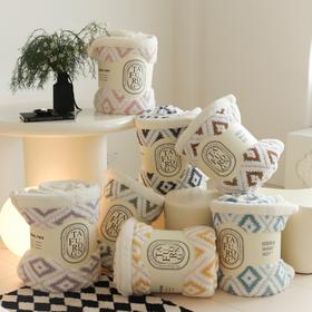 自然醒阳离子提花松林系列羊羔绒毯子塔芙绒亲肤保暖卧室毛毯盖毯柔软沙发毯MT