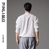 PINLI品立秋季新款新中式立领刺绣T恤国潮男提花宽松长袖上衣B243111029 商品缩略图2