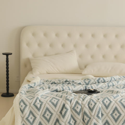 自然醒阳离子提花松林系列羊羔绒毯子塔芙绒亲肤保暖卧室毛毯盖毯柔软沙发毯MT 商品图2